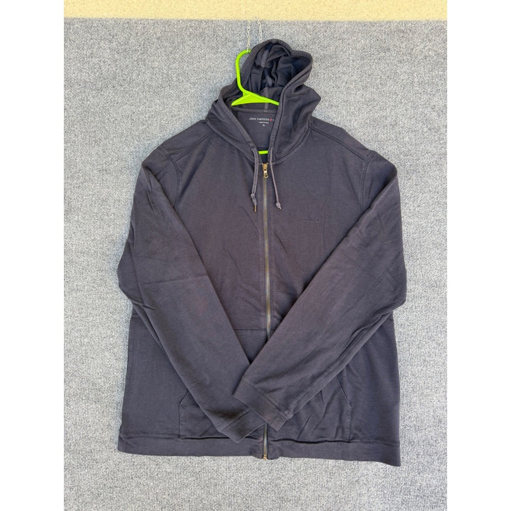 John Varvatos Men's faded black hoodie size XL full zip